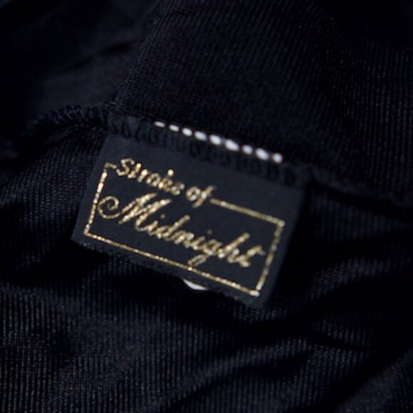 Vintage Stroke of Midnight Lace Top Lingerie Dress - Picture 4 of 5